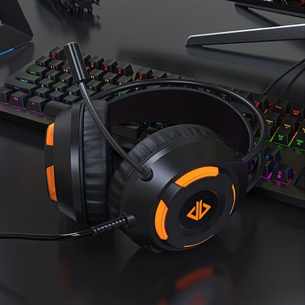 Surround Sound Wired Gaming Headset with 50mm Large Drivers, Noise-Isolating, USB/3.5mm, Pink/White