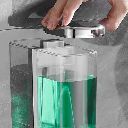 Wall-Mounted Soap Dispenser, 500 Ml Bathroom Shower Pump Dispenser, Manual Press Lotion Shower Soap