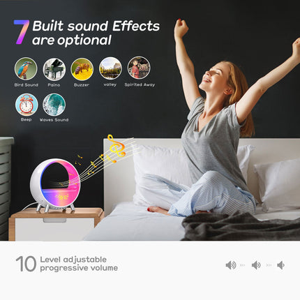Atmosphere Lamp Bluetooth Speaker Smart Alarm Clock Night Light WiFi Wake Up Light Sunrise Sunset Lamp