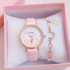 Pink Band Star and Moon Bracel