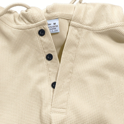 Men's Casual Sportswear Set - Hooded Long Sleeve Top & Joggers with Drawstring, Polyester Blend, Perfect for Spring/Fall Outdoor Activities