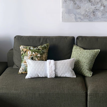 French Entry Lux Style Green Forest Sofa Living Room New Chinese Style Pillow