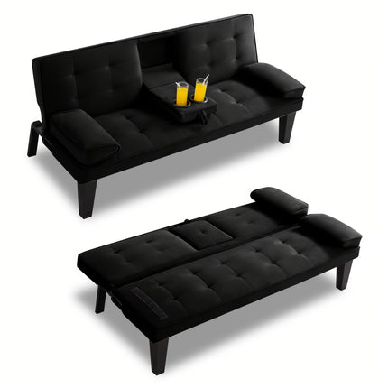 Sofa Bed That Can Be Folded, Featuring an Adjustable Lounge Chair with Removable Armrests