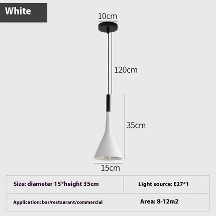 Nordic Minimalism Aluminum Horn Chandelier Restaurant Bar Lamp