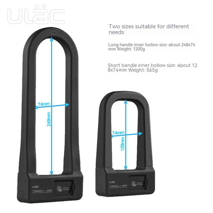 Bicycle Motorcycle Fingerprint Alarm Lock U-shaped