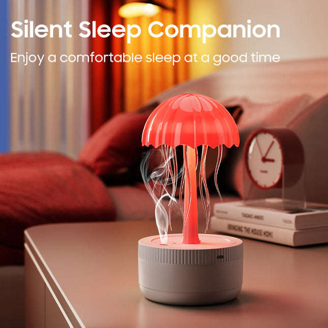 USB Rotating Colorful Light Large Mist Jellyfish Humidifier