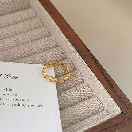 Simple 925 Sterling Silver Heart Ring