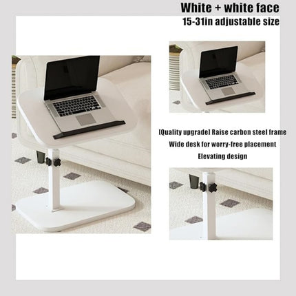 360° Rotating & 180° Flip TV Tray Table with Adjustable Height - Heavy-Duty Iron Construction