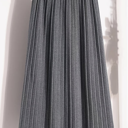 Ladies' Autumn/Winter New Arrival, Elegant High-Waisted A-Line Pleated Skirt