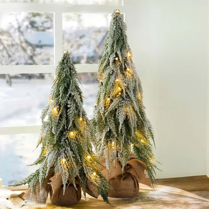 Festival Decoration Supplies With Lights PE Simulation Christmas Snow Sprayer Tree