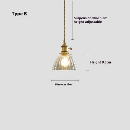 American Retro Restaurant Window B & B Bedroom Bedside Small Droplight