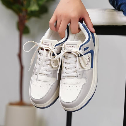 Men's Retro Color Block Skate Sneakers - Comfortable Casual Running Shoes with "SAI" Design