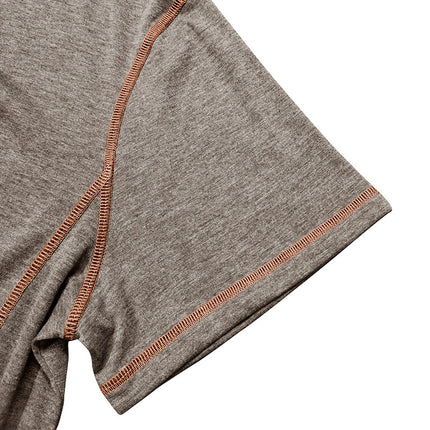 Short Sleeve Polo Shirt With Button Men's Summer Solid Color Tops