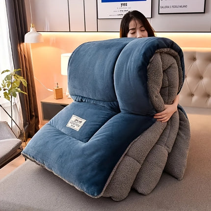1pc Luxury Thickened Winter Quilt - Soft Light -Friendly Bedding with Quilted Stitching
