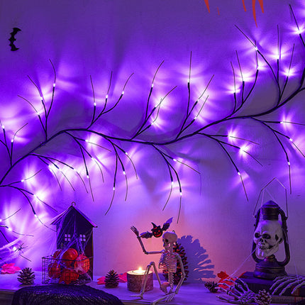 Halloween Decoration Rattan Lamp LED Artificial Tree Lights