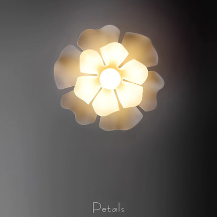 A minimalist ceiling light with rose petal design, classic and creative, made of PVC material, easy to install