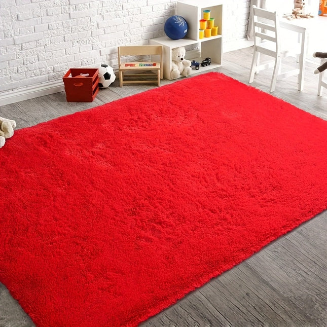Flame Retardant Shaggy Area Mat, 243.84x304.8 cm Large Plush Living Room Mat,