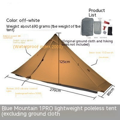 Rain-proof Single Rodless Camping Tent