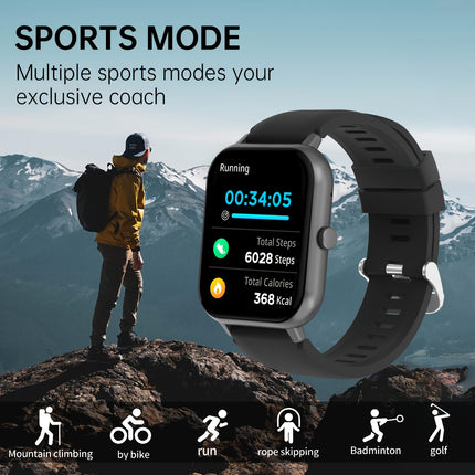 Smartwatch for Men And Women Gift, 4.65 cm Full Touch Screen Smartwatch with Text And Call Capabilities