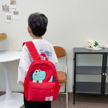 Lightweight Cartoon Dinosaur Backpack for Kids - Adjustable Strap, Polyester Lining, Casual Style