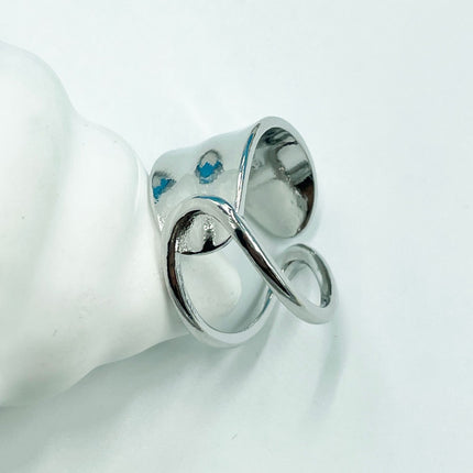French-style Hollowed-out Asymmetrical Personalized Ring