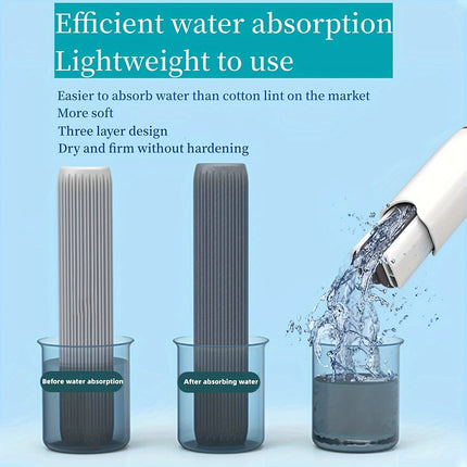 Mop, Self-Squeeze Sponge Mops, Lazy Hand-Free Household Mini Desktop Car Glass Cleaning Mop
