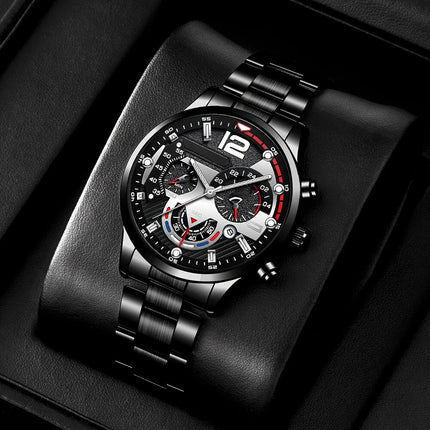 4pcs Men'S Quartz Watch and Fashion Accessories Set | Perfect for Daily Use, Birthday Parties