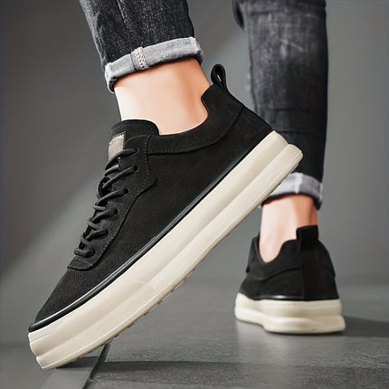Men'S Low-Top Sneakers - / Brown Lace-Up Shoes, Minimalist Everyday & Formal Shoes for Gym