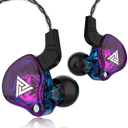 Microphone Headphones, HiFi Bass Sport In-ear Monitor Headset, Music Game Earbuds 3.5MM