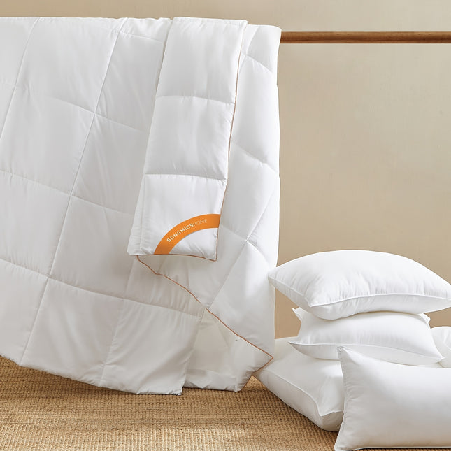 Colorful, 240 X 220 Cm, Comforter with 8 Fasteners, 300 GSM Blanket, Duvet, with Patterned Stitching