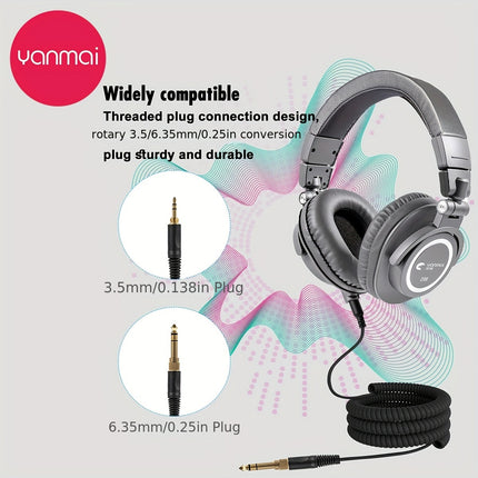 Professional DJ Monitor Human Voice Recording Head Wear Headphones