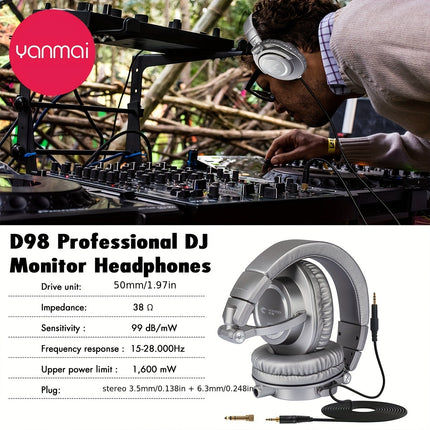 Professional DJ Monitor Human Voice Recording Head Wear Headphones