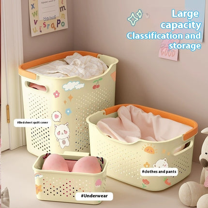 Bathroom Bathroom Laundry Basket Subnet Red Same Style Bath Clothes Basket Storage Bucket