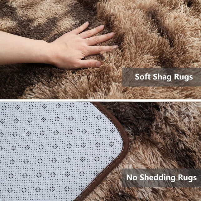 Luxurious Soft Modern Shag Rug for Living Rooms, Bedrooms, Or Dorms, Featuring
