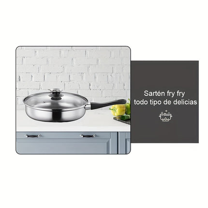 Non Stick, 6 Pcs Hybrid Stainless Steel Cookware Sets, Non Stick Frying Pans,