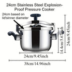 24cm 7L Stainless Steel High Quality Pressure Cooker
