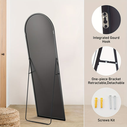 Full-Length Mirror Free Standing, Leaning, Hanging, and Mounted Options - Aluminum Frame