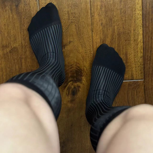 Horse Oil Mirror Light Stripe Men's Stockings