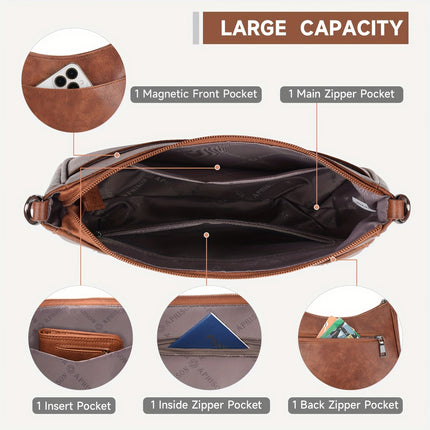 Everyday Shoulder Bag | Adjustable Strap Bag | Secure Zip Closure