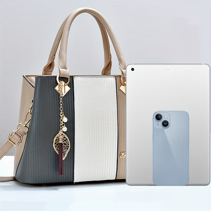 Tote Bag for Women Chic Retro Shoulder & Handbag with Detachable Strap