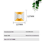 3000K Warm Light / Large White And Gold 10W