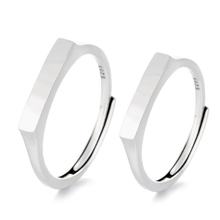 S925 Sterling Silver Projection Couple Ring