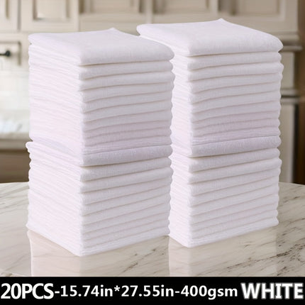Ultra-Soft Microfiber Salon Towels (5/10/20/50pcs) (Black/White/Grey), 16x27 Inches, 400 GSM