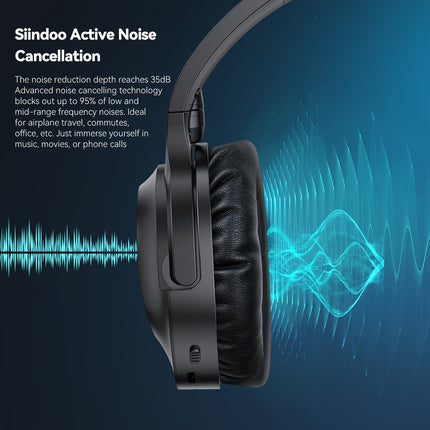 Long Battery Life Wireless BT Headphones - Active Noise Cancellation, Designed For Sports