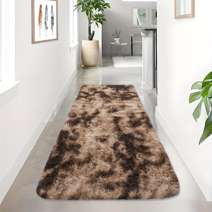 1pc Nordic Style High-Density Plush Mat, Square Mat, Light -Friendly and Easy to Clean,