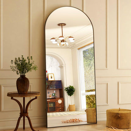 Floor Mirror- Aluminum Alloy Frame Full Body Mirror for Bathroom Living Room Bedroom and Entryway