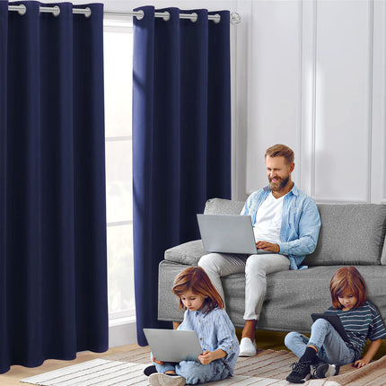 Amazon Cross-border Curtain Thickened Non-glossy Fabric Curtain Sun-blocking Heat-insulating Shade Wholesale Modern Minimalist