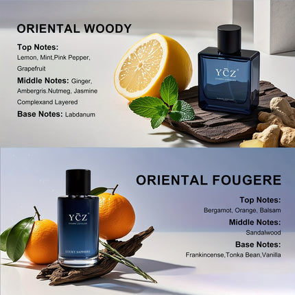 1pc/2pcs Special Offer, Men's Eau De Toilette, Fresh And Long Lasting Fragrance with Oriental Woody Notes,