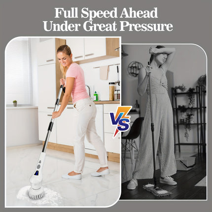 Electric Rotating Cleaning Brush, Cordless Cleaning Brush with Adjustable Extension Arm, 3, 6, 9