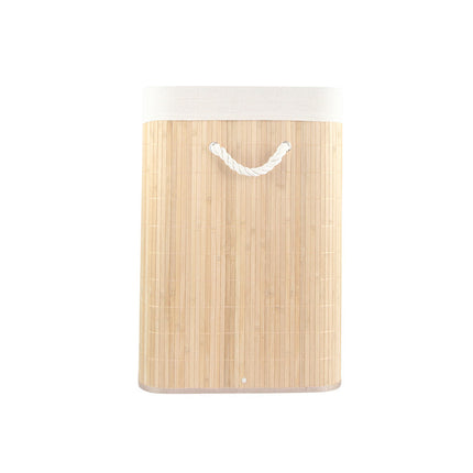 Folding Bamboo Laundry Basket Storage Organizer With Lid